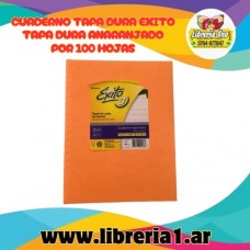 CUADERNO TAPA DURA 19X24 ANARANJADO X100HS