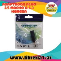 ADAPTADOR PLUG 3.5 MACHO A  6.3 HEMBRA