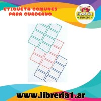 ETIQUETA COMUNES PARA CUADERNO