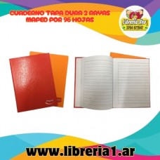 CUADERNO TAPA DURA 2 RAYAS MAPED X96 HOJAS