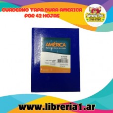 CUADERNO TAPA DURA AMERICA X42 AZUL