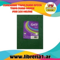 CUADERNO T/D 19X24 VERDE X100