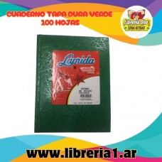 CUADERNO T/D VERDE X100HJ LAPRIDA